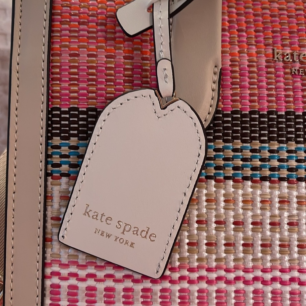 Kate Spade Pink and Cream Tote Bag with Elegant Design - Picture 5 of 8